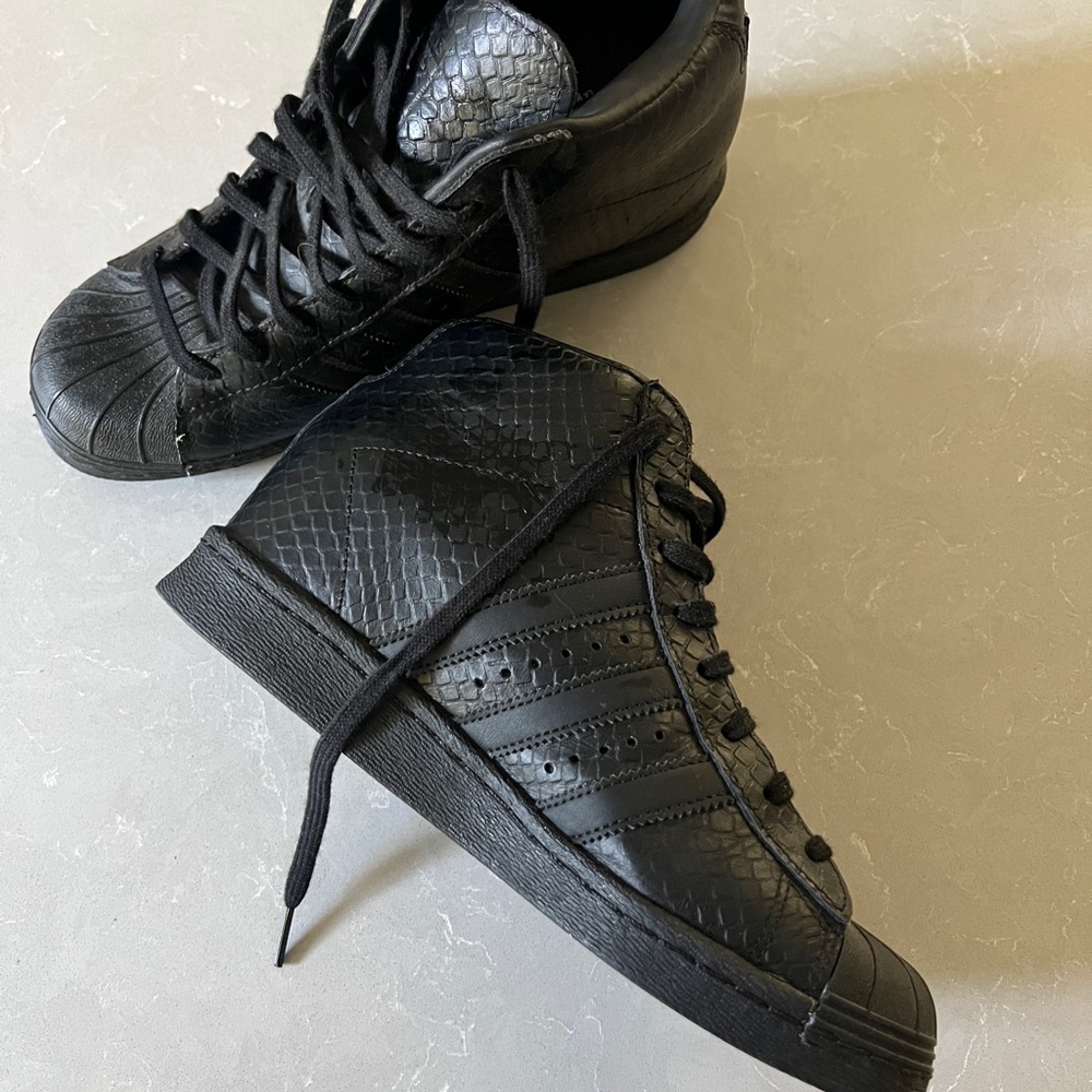 adidas Black Snakeskin Sneakers